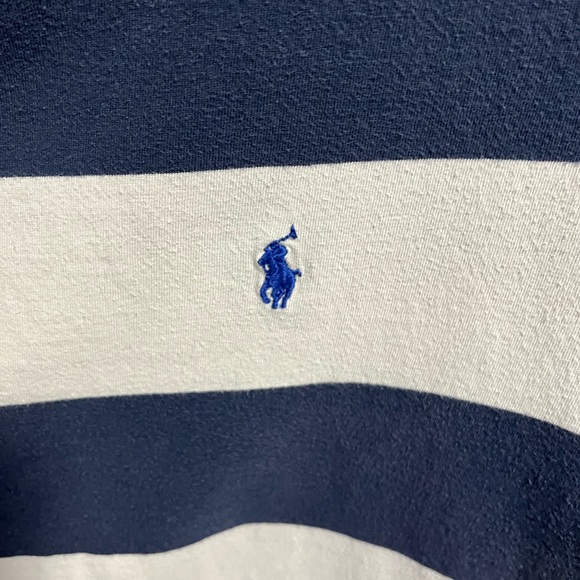 Ralph Lauren Men's Blue and White Striped Tee - Picture 3 of 3